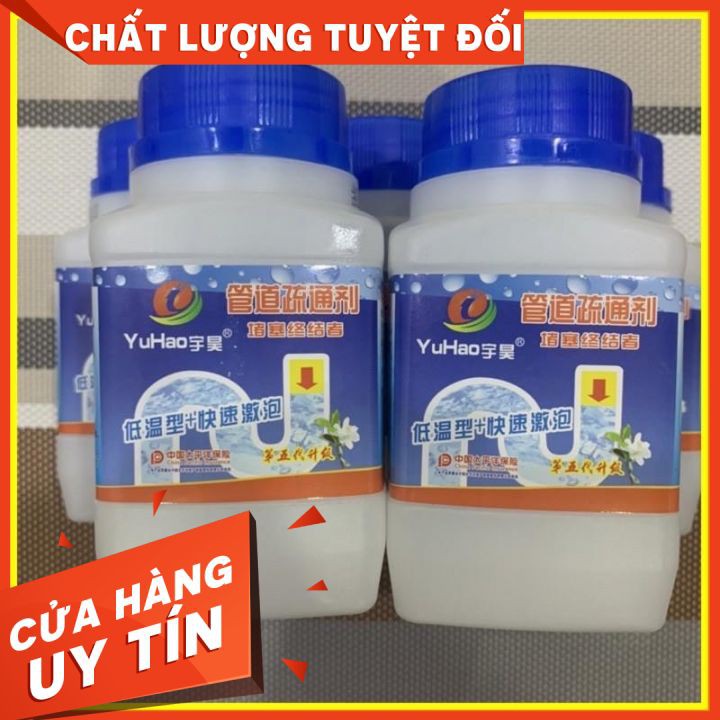 Combo 2 Chai Bột Thông Cống Cực Mạnh, Dung Dịch Thông Bồn Cầu, Dung Dịch Thông Cống