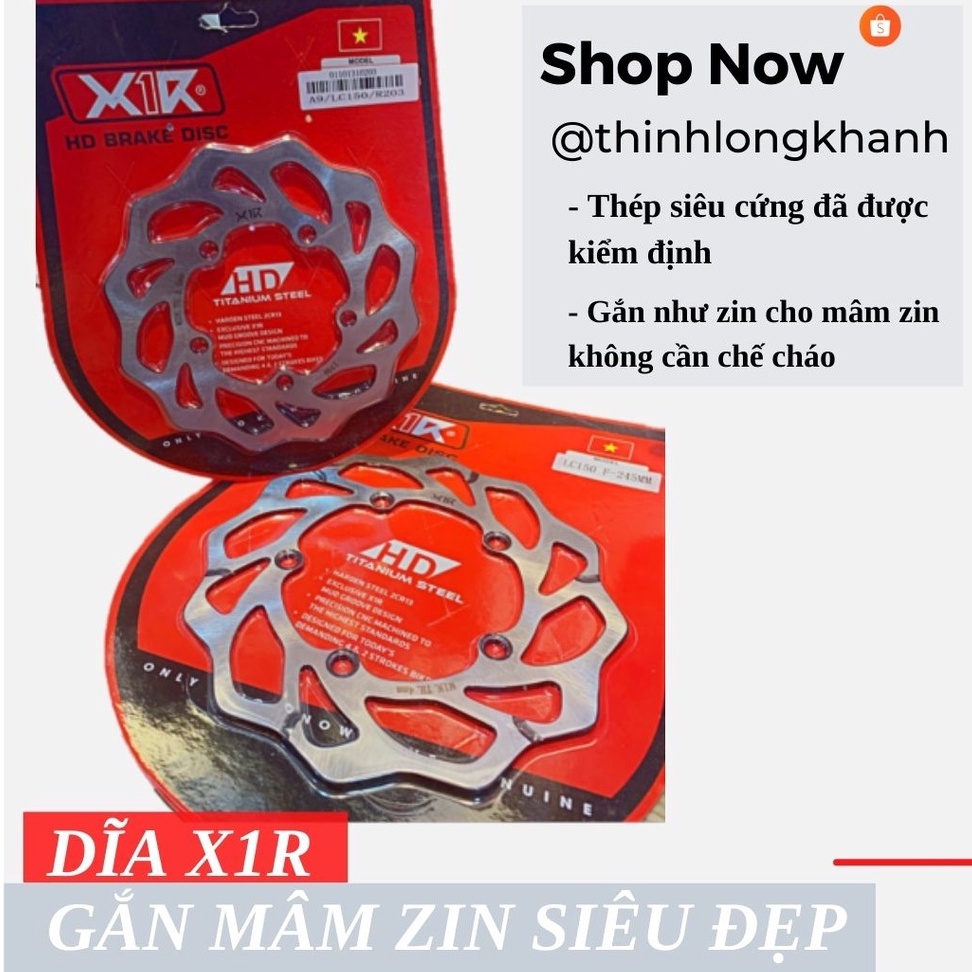 Đĩa x1r trước sau cho xe EX135,Winner,Sonic