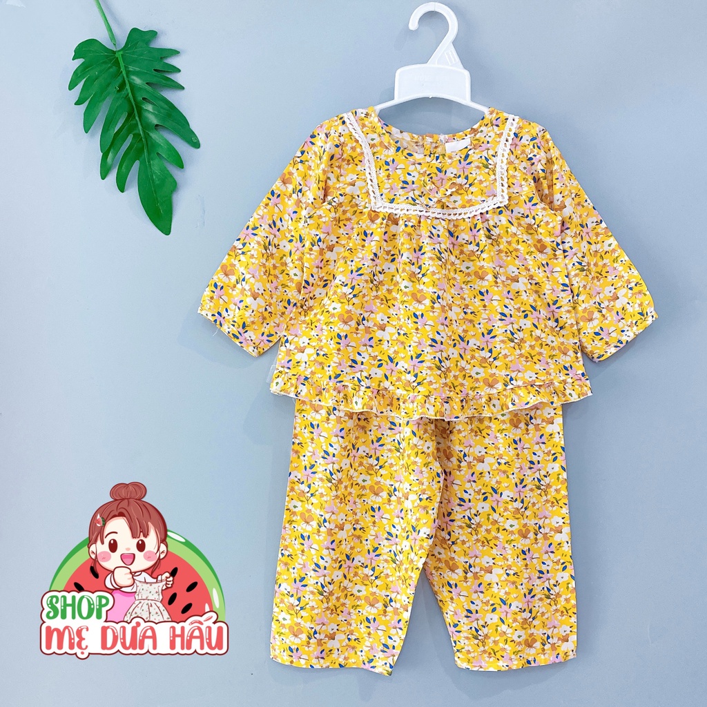 Bộ hè bé gái bộ tole tiểu thư dài tay bé gái 8-32kg shop mẹ dưa hấu (Link 2/3)