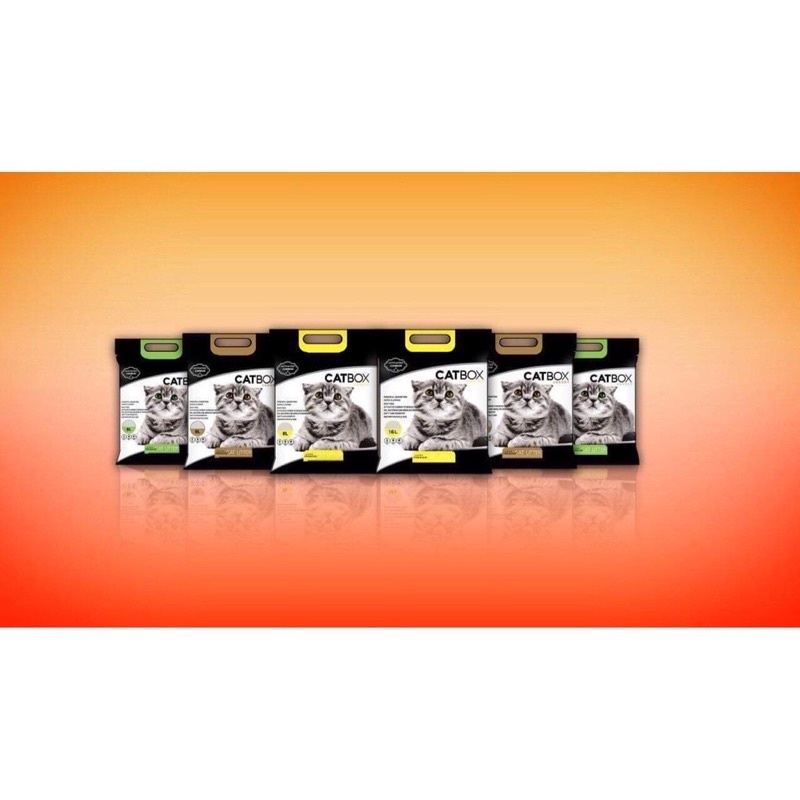 Cát Vệ Sinh Cho Mèo CATBOX, Mùi Chanh, Táo, Cà Phê thành phần Bentonite &amp; than hoạt tính khử mùi tới 99%