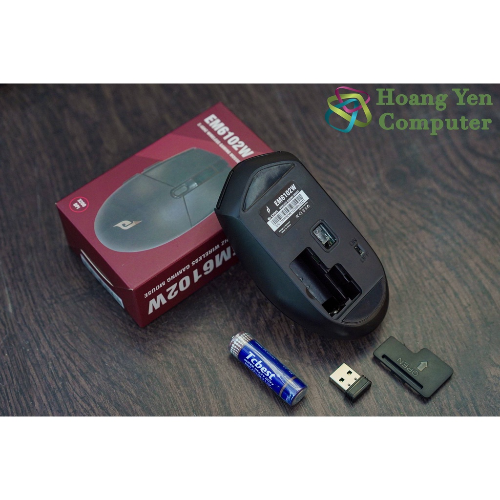 Chuột Không Dây E-dra EM6102W 1200/2400/3200 DPI  - BH 24T Chính Hãng - Hoàng Yến Computer