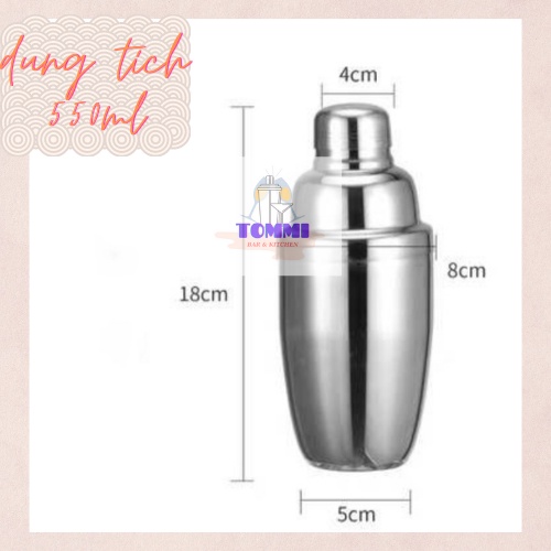 Bình Lắc Shaker 550ml Và 750ml Bằng InoxBình - Dụng Cụ Pha Chế