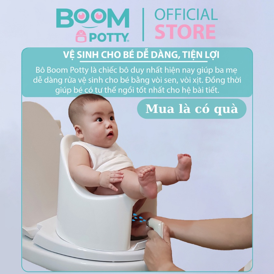 [+QUÀ TẶNG] Bô vệ sinh cho bé , Bô Boom Potty vệ sinh cho bé từ 7 tháng (8,5kg) đến 4 tuổi