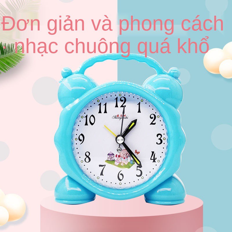 【Mua một tặng một】 Đồng hồ báo thức Sinh viên dễ thương net phòng ngủ người nổi tiếng siêu ồn ào khó dậy Con đơ