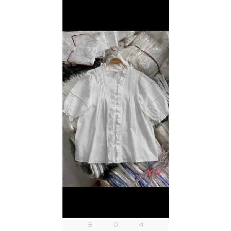 Hihishophaha xiangtop áo sơ mi kiểu tay bồng hàn quốc xiangtop hihishophaha