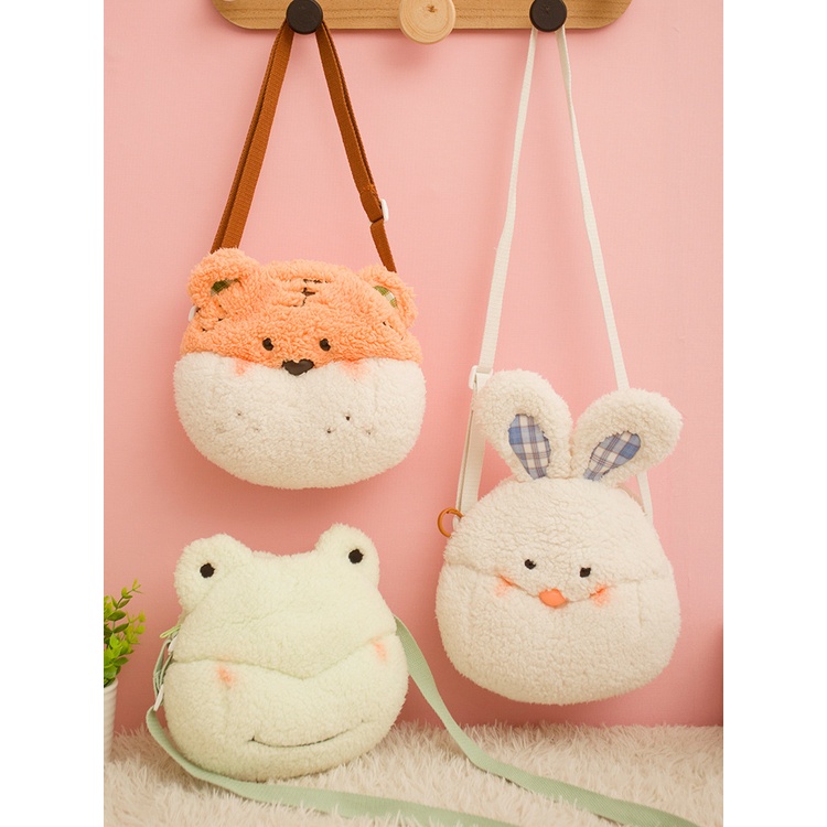 Túi Đeo Chéo Hình Thú Nhồi Bông Dễ Thương Cho Nữ