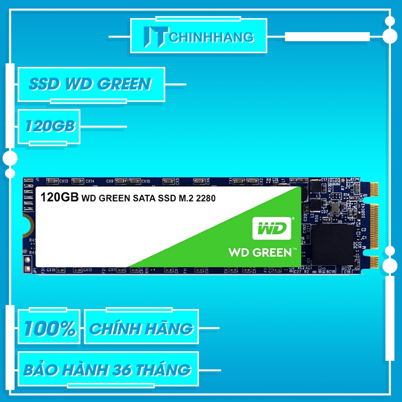 Ổ cứng SSD WD G2 120GB Chuẩn M.2 Green - Hàng Chính Hãng