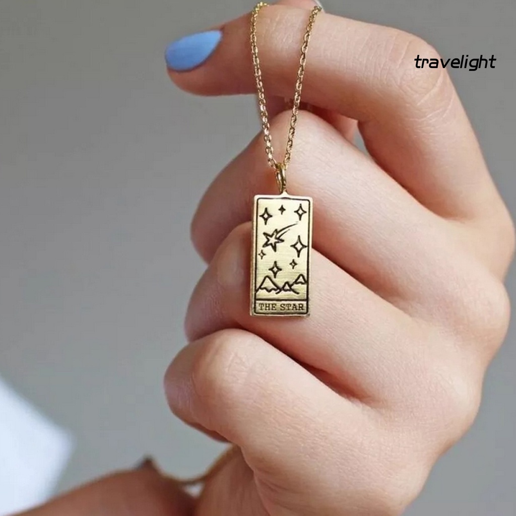 Vòng cổ Hợp Kim Mặt Hình Bài Tarot Độc Đáo Cho Nam Và Nữ