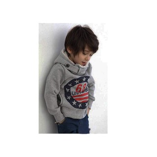 (xả) (thanh lý) Áo nỉ hoodie bé trai ( 2 màu ghi và xanh)