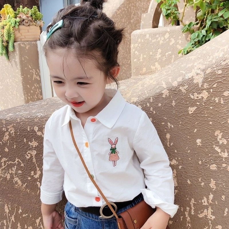 Áo Sơ Mi Cotton Xuân Thu Hàng Mới Cho Bé Gái