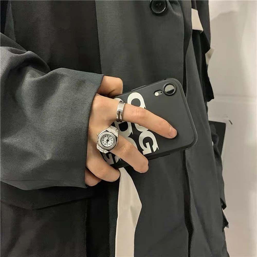QQMALL Nhẫn Đồng Hồ Dây Co Giãn Đơn Giản Sáng Tạo Thời Trang Unisex