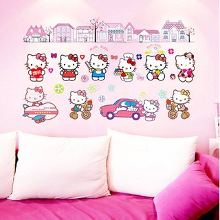 Decal dán tường hình Hello kitty cho bé