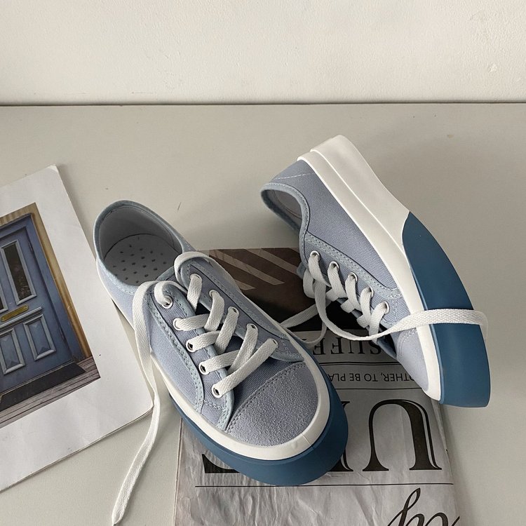 Giày Thể Thao Vải Canvas Đế Thấp Buộc Dây Trẻ Trung Hợp Thời Trang Cho Nữ | BigBuy360 - bigbuy360.vn