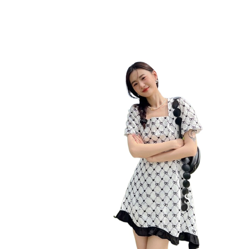 Đầm Cổ Vuông Thời Trang Mùa Hè Hàn Quốc Dành Cho Nữ