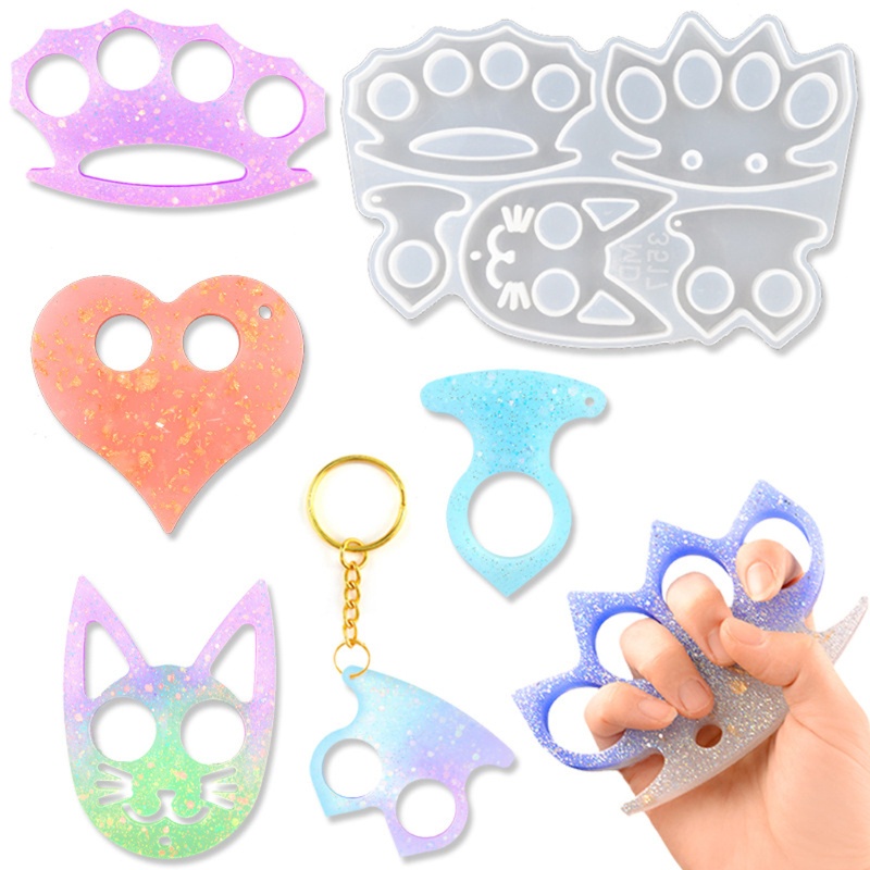 Khuôn Silicone Làm Móc Khóa Thủ Công Hình Dấu Chân Hổ Độc Đáo