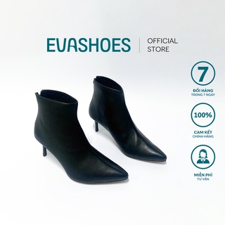Boot Cổ Cao EVASHOES Gót Nhọn Da PU 7cm BOOT108