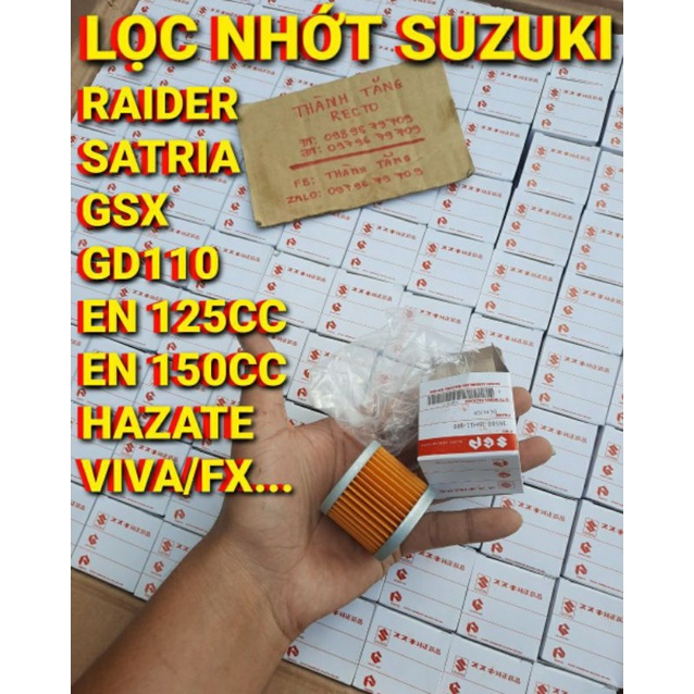 (SĨ &amp; LẼ) LỌC NHỚT SUZUKI RAIDER/SATRIA/FX/GSX/GD 110/VIVA/EN 125/EN 150/HAZATE...