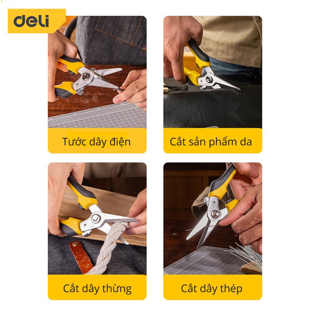 Kìm Cắt Đa Năng Deli Cao Cấp Kích Thước 8inch - Chất Liệu Chống Mòn, Gỉ - Sử Dụng Được Trên Nhiều Vật Liệu - DL2908 .