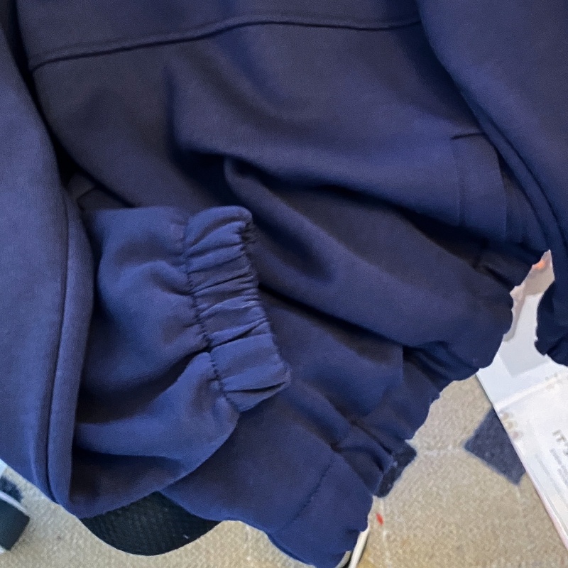 ZHELIHANGFEI Áo Hoodie Thể Thao Tay Dài Dáng Rộng Màu Sắc Đơn Giản Trẻ Trung