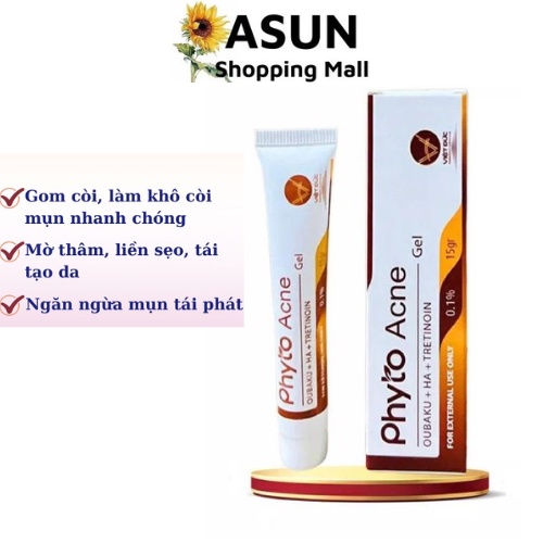 Gel Hỗ Trợ Giảm Mụn, Tăng Sinh Collagen Phyto Acne Oubaku + HA + Tretinoin Gel