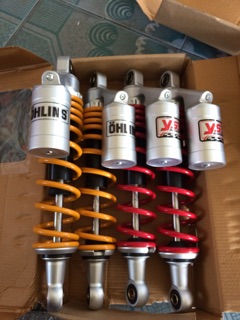 Phuộc bình dầu dán tem Ohlins và Yss cho Wave