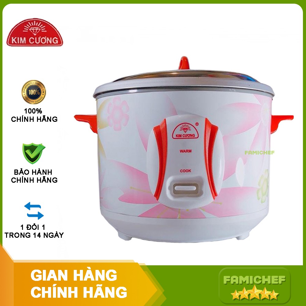 Nồi cơm điện nắp rời Kim Cương KC002 1.8 lít