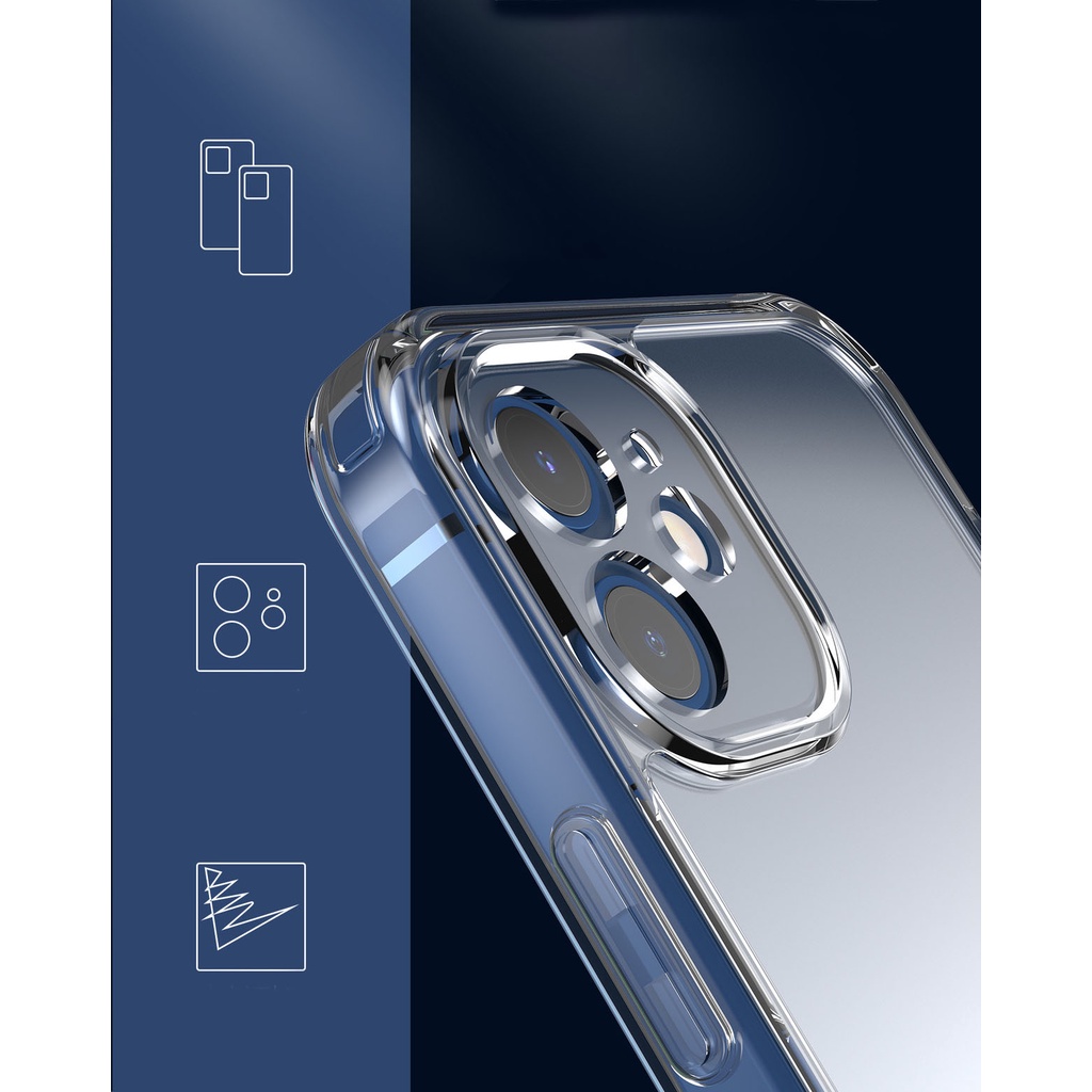 Ốp lưng iphone cạnh vuông Chống Sốc bảo vệ camera kèm hộp 12Promax/12Pro/12/11ProMax/11/Xsmax/X/Xs - Ina Case