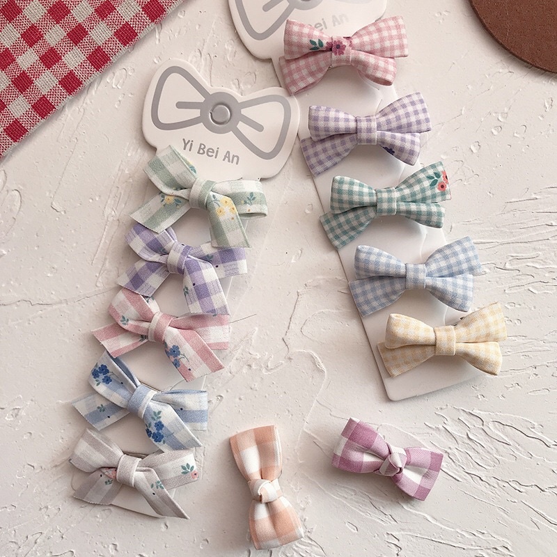 Set kẹp tóc nơ ca rô
