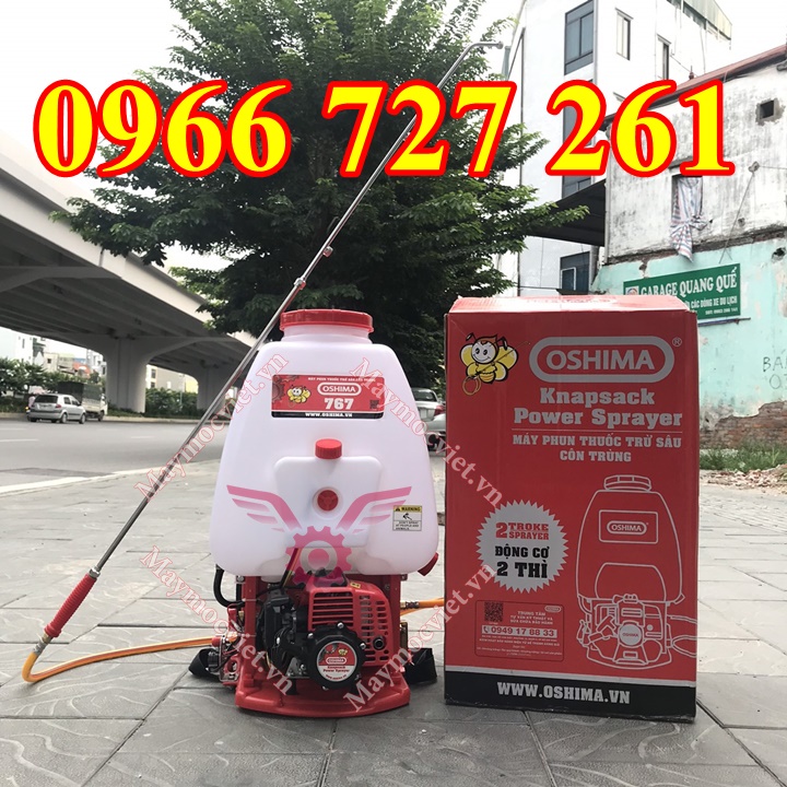 Bình phun thuốc trừ sâu Oshima CX 767 với thùng nước được đúc bằng nhựa nguyên chất