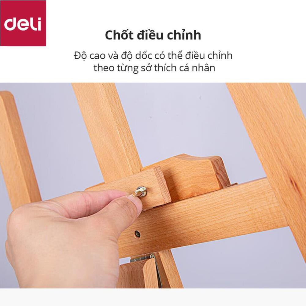 Giá vẽ tranh bằng gỗ Deli - 116x58cm - kệ đỡ trưng bày mẫu - 1 chiếc - 73879 / 73911 [Deli]