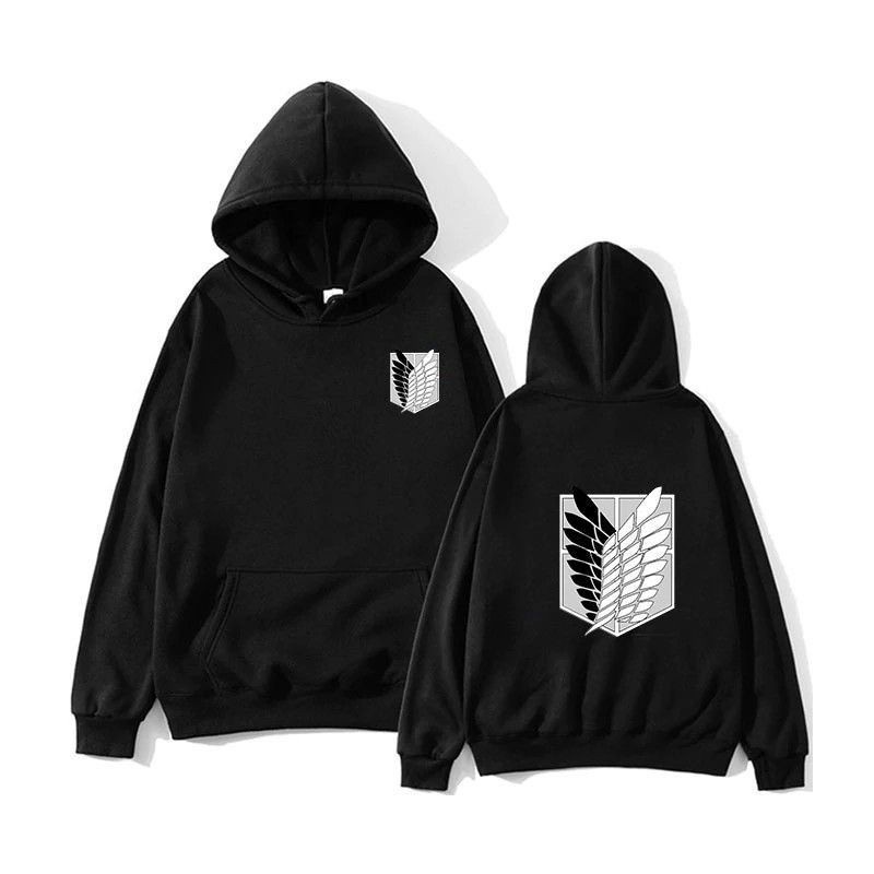 Áo ATTACK ON TITAN NO ZIPPER HOODIE unisex siêu hot