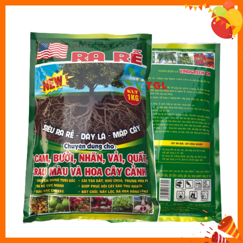 Phân Bón Vi Lượng VINAGREEN 01 - Gói 1kg - Phân vi lượng Siêu Ra Rễ, Dày Lá, Mập Cây