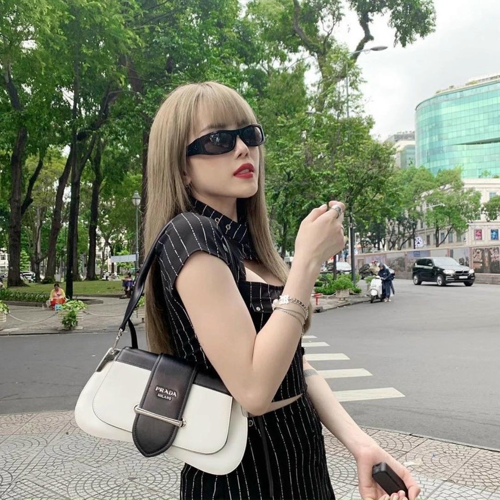 Túi kẹp nách PRA DA  fullbox 🔥CỰC HOT🔥 túi nữ PRA DA TBT thiết kế 2 tông màu chủ đạo trắng-đen dễ phối đồ | BigBuy360 - bigbuy360.vn