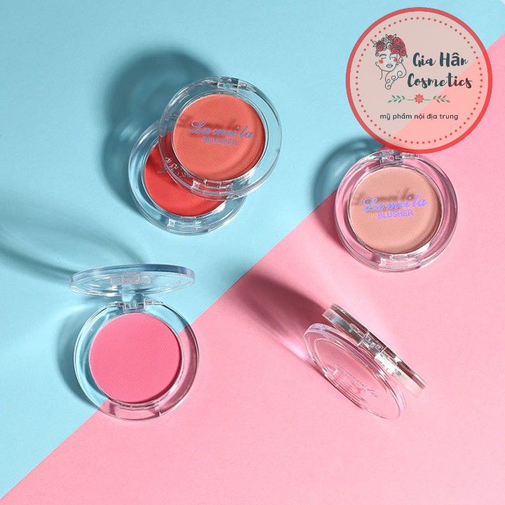 Phấn Má Hồng 1 Ô Vality Lameila nội địa giá rẻ Blusher makeup powder kèm gương soi màu 04 cực yêu