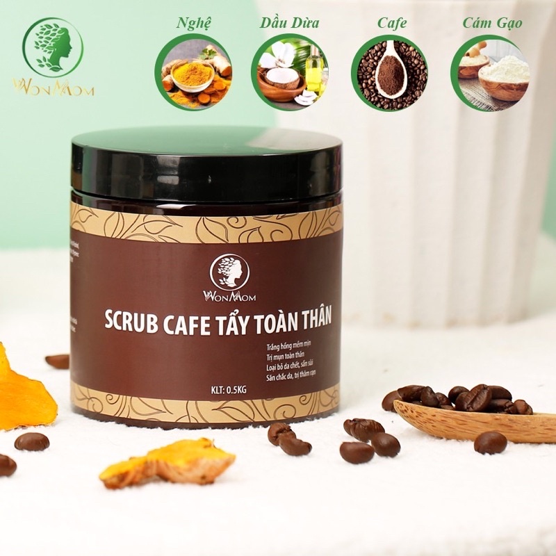 Scrub cafe tẩy toàn thân Wonmom