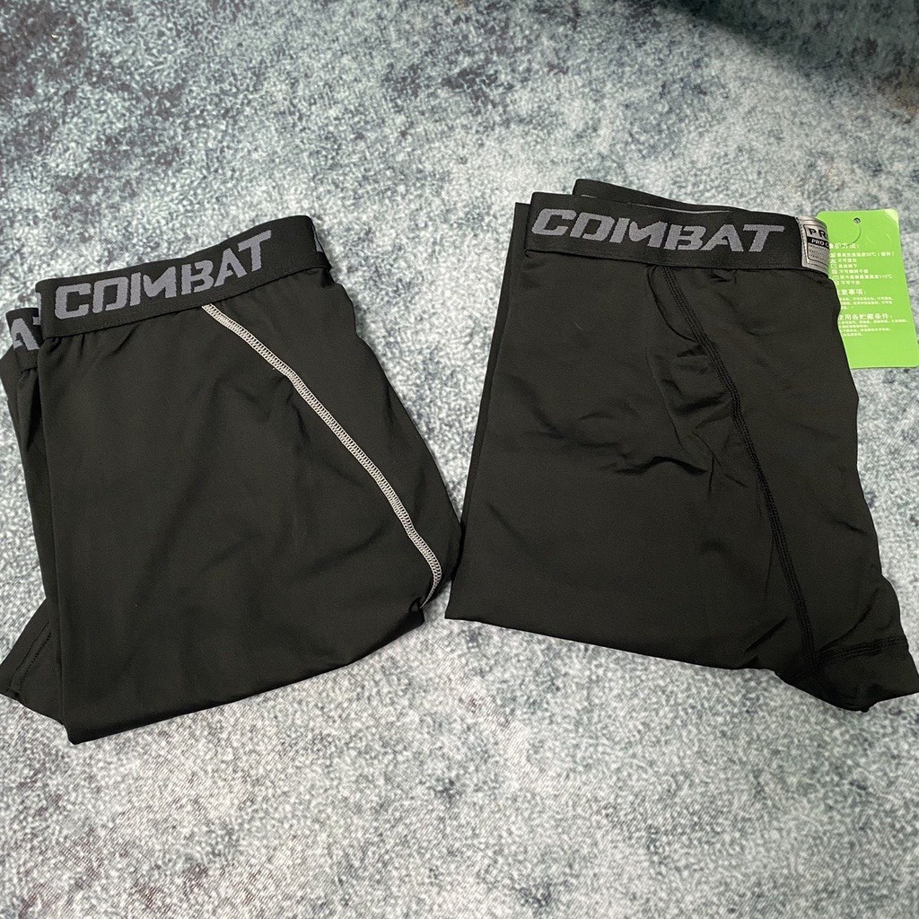 Quần Giữ Nhiệt Nam Pro Combat, Quần Legging Chơi Bóng Đá, Thể Thao Dáng Dài Nhập Khẩu Jun Sport