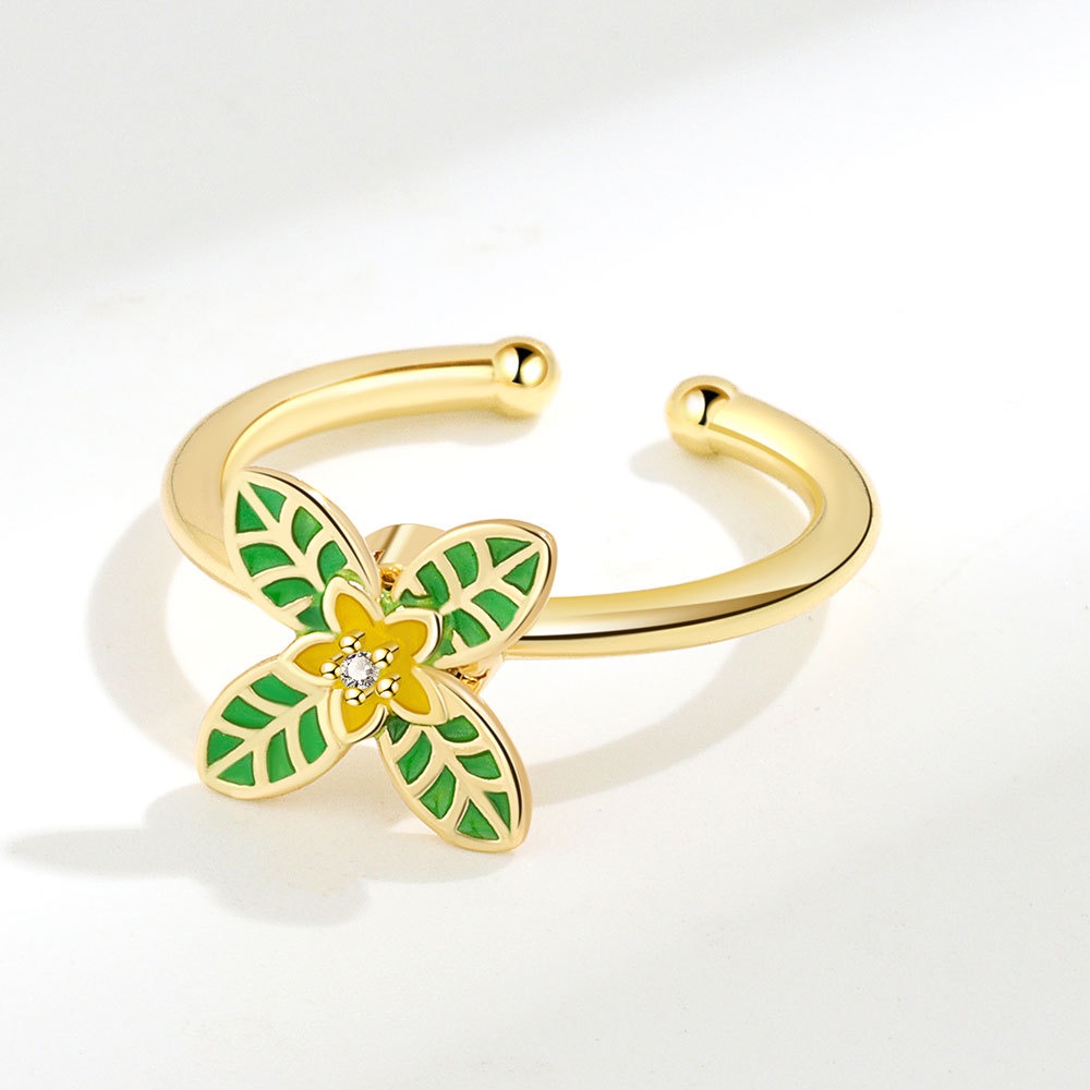 Nhẫn Hình Hoa Có Thể Xoay Được Thời Trang Và Điều Chỉnh Được