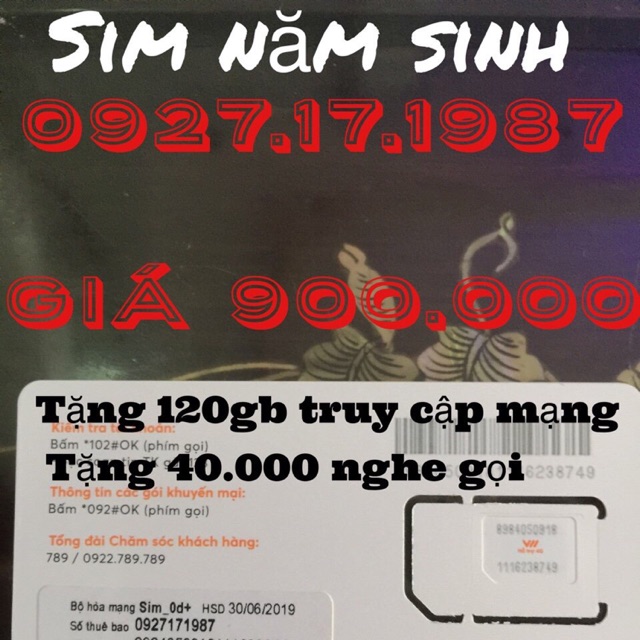 Sim số năm sinh