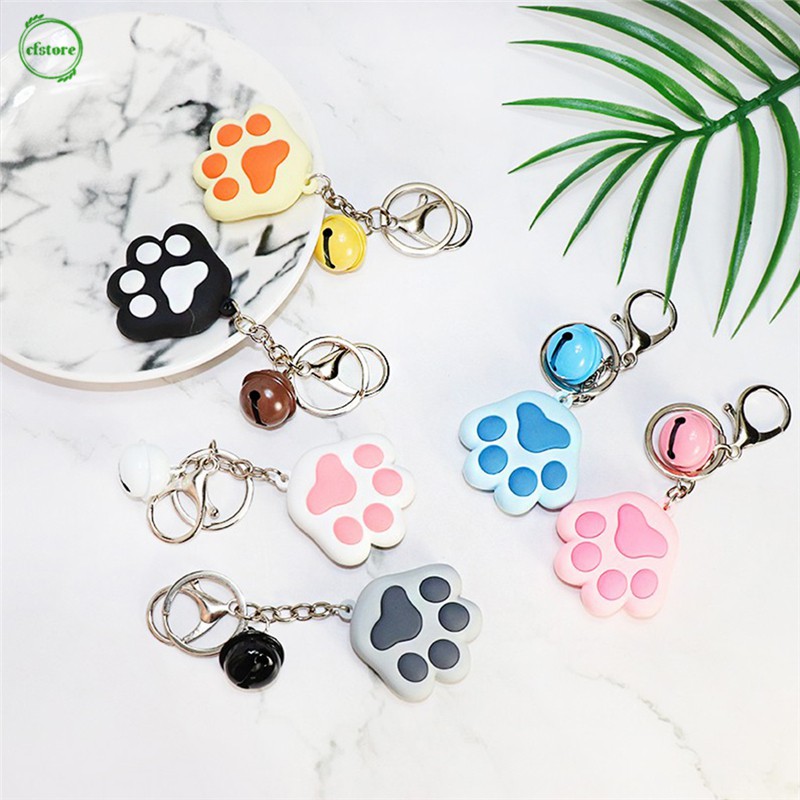 Móc Khóa Hình Dấu Chân Mèo Dễ Thương Để Trang Trí