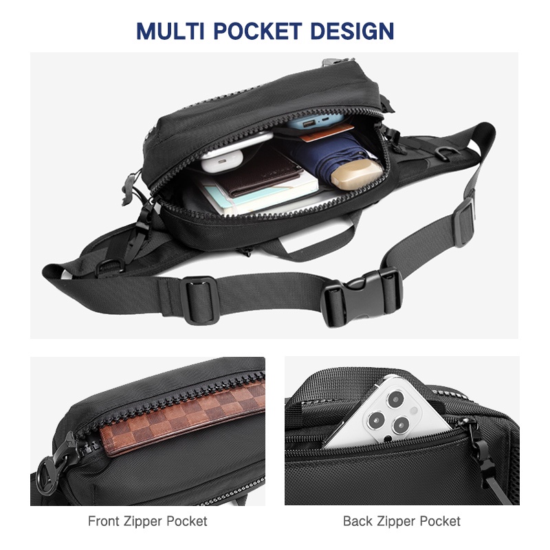 Túi đeo chéo ngực OZUKO chống thấm nước thời trang cho nam