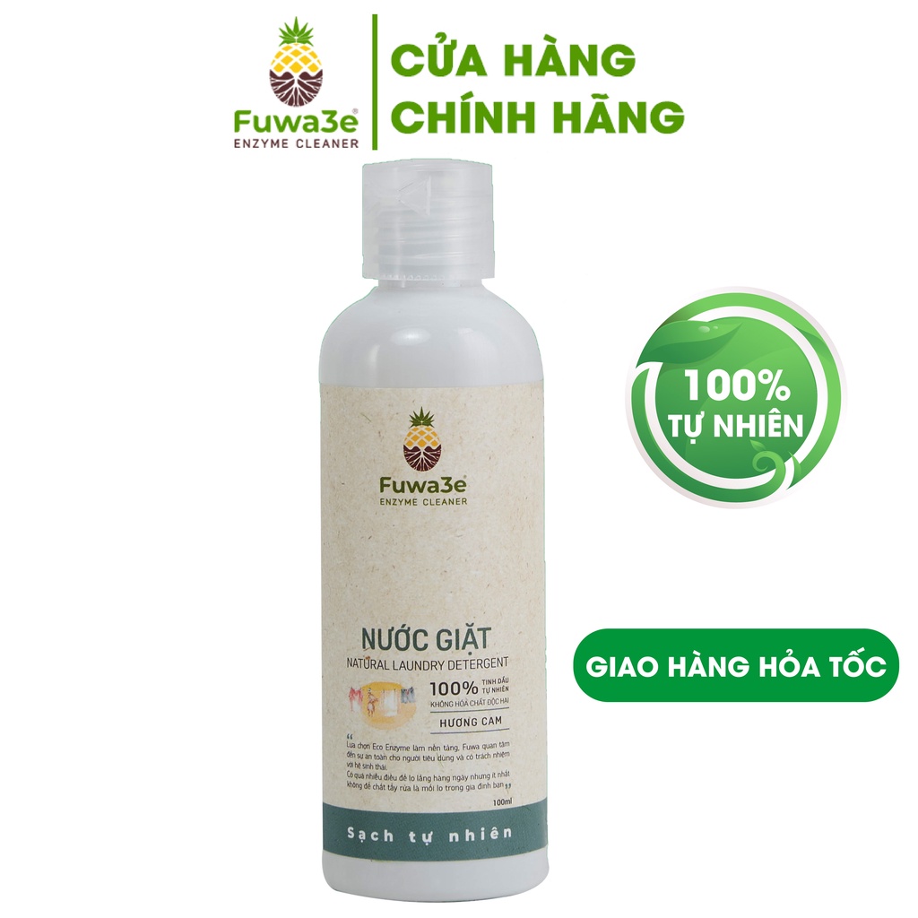 Nước giặt hữu cơ Fuwa3e organic sinh học 100ml giặt quần áo đồ lót