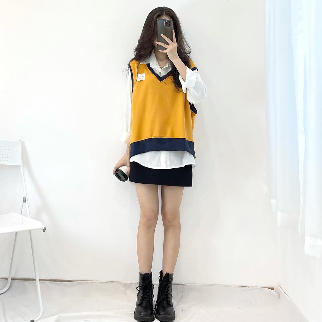 (FREESHIP) Áo gile nỉ da cá quảng châu cao cấp Miho house