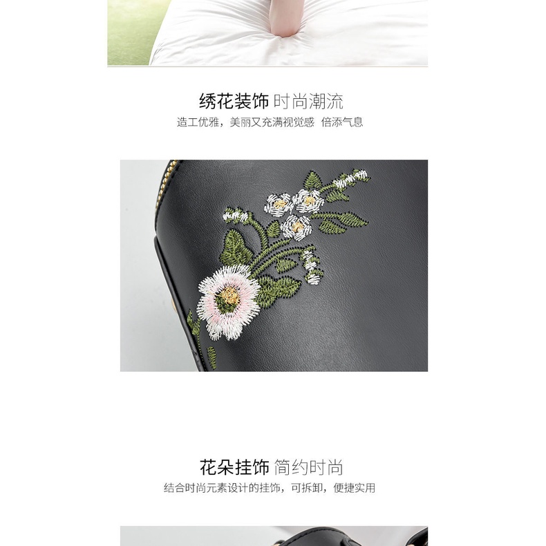 Túi Xách Đeo Vai Thêu Họa Tiết Phong Cách Mới 2020 Cho Phụ Nữ Trung Niên