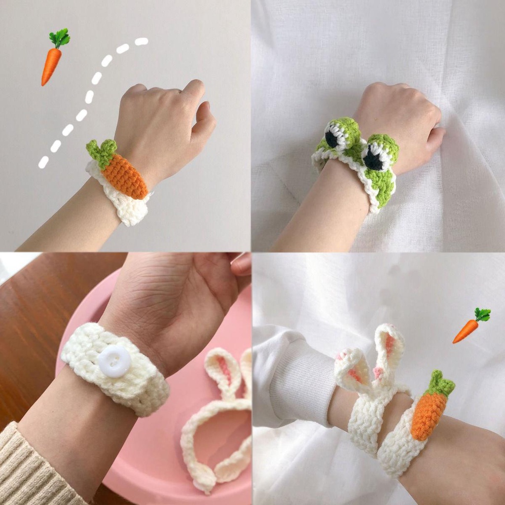 Vòng Đeo Tay Dây Bện Đính Tai Thỏ Dễ Thương Sáng Tạo Cho Bé Gái