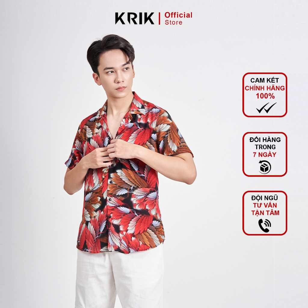 Áo Sơ Mi Hoa Nam TIME MAN Cao Cấp, Vải Lụa Thoáng Mát, Không Nhăn, Form Regular