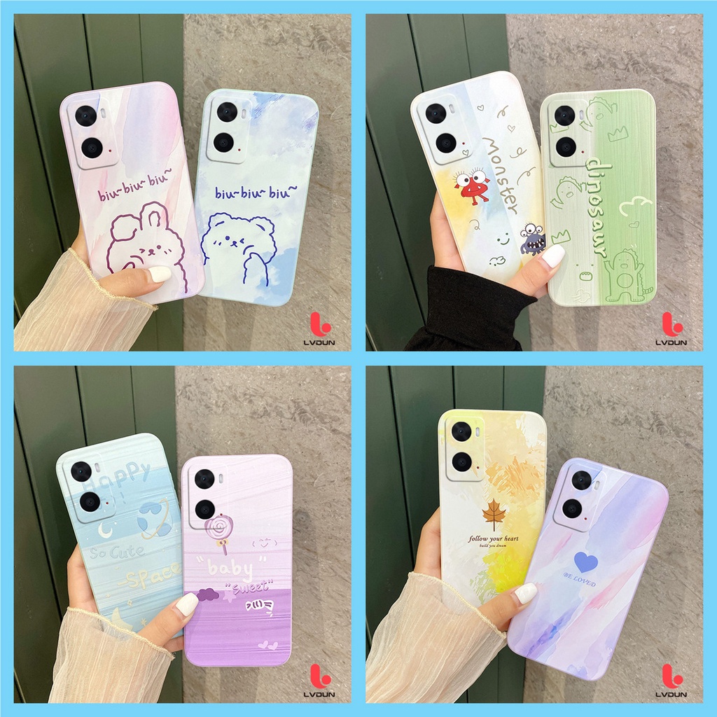 ốp lưng oppo a76 cute cartoon case OPPO A76 bear silicone case