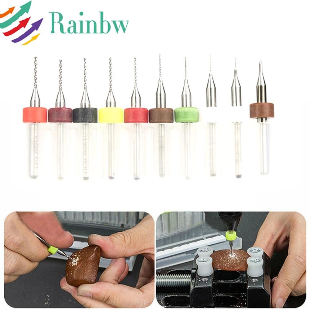 Set 10 Mũi Khoan 0.1-1.0mm 0.1 / 0.2 / 0.3 / 0.4 / 0.5 / 0.6 / 0.7 / 0.8 / 0.9 / 1.0mm Siêu Bền