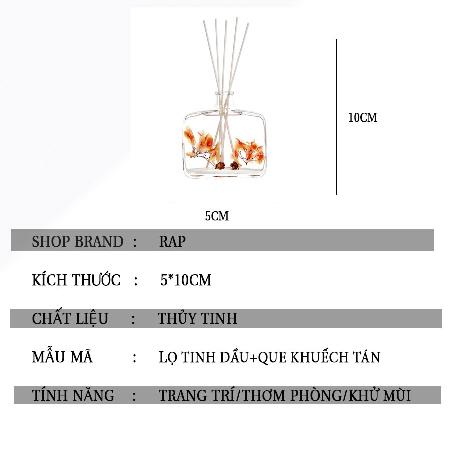 Tinh dầu nước hoa hương thơm dung tích 100 ml khử mùi, thanh lọc không khí, tự khếch tán hương thơm Ráp