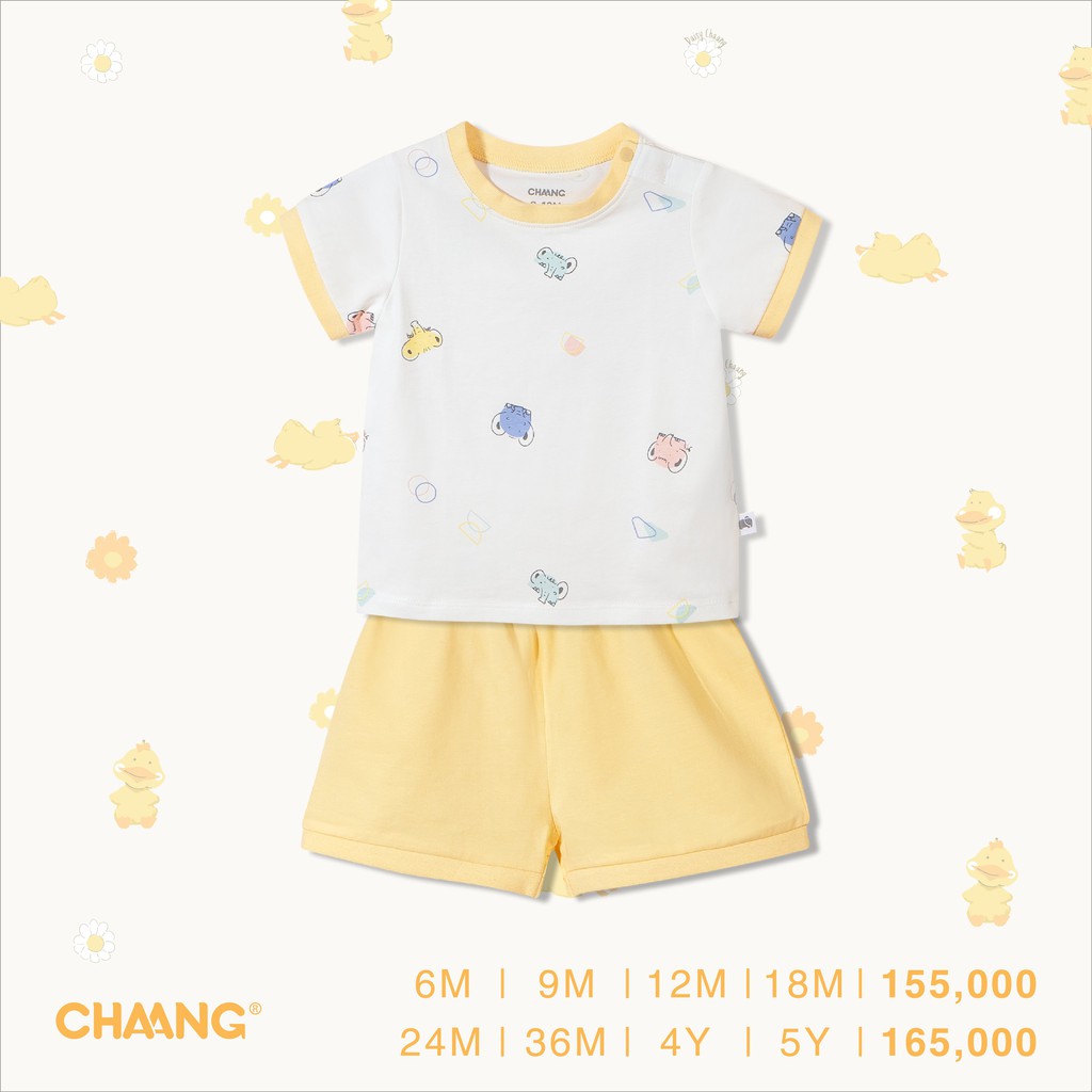 [CHAANG] Bộ cộc cúc vai hãng Chaang, BST Chaang Lakeside 2021 đợt 1, quần áo trẻ em Chaang cotton an toàn cho bé