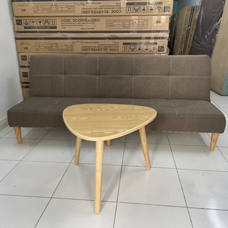 Bàn trà hình Tam giác vân gỗ chân gỗ cao su